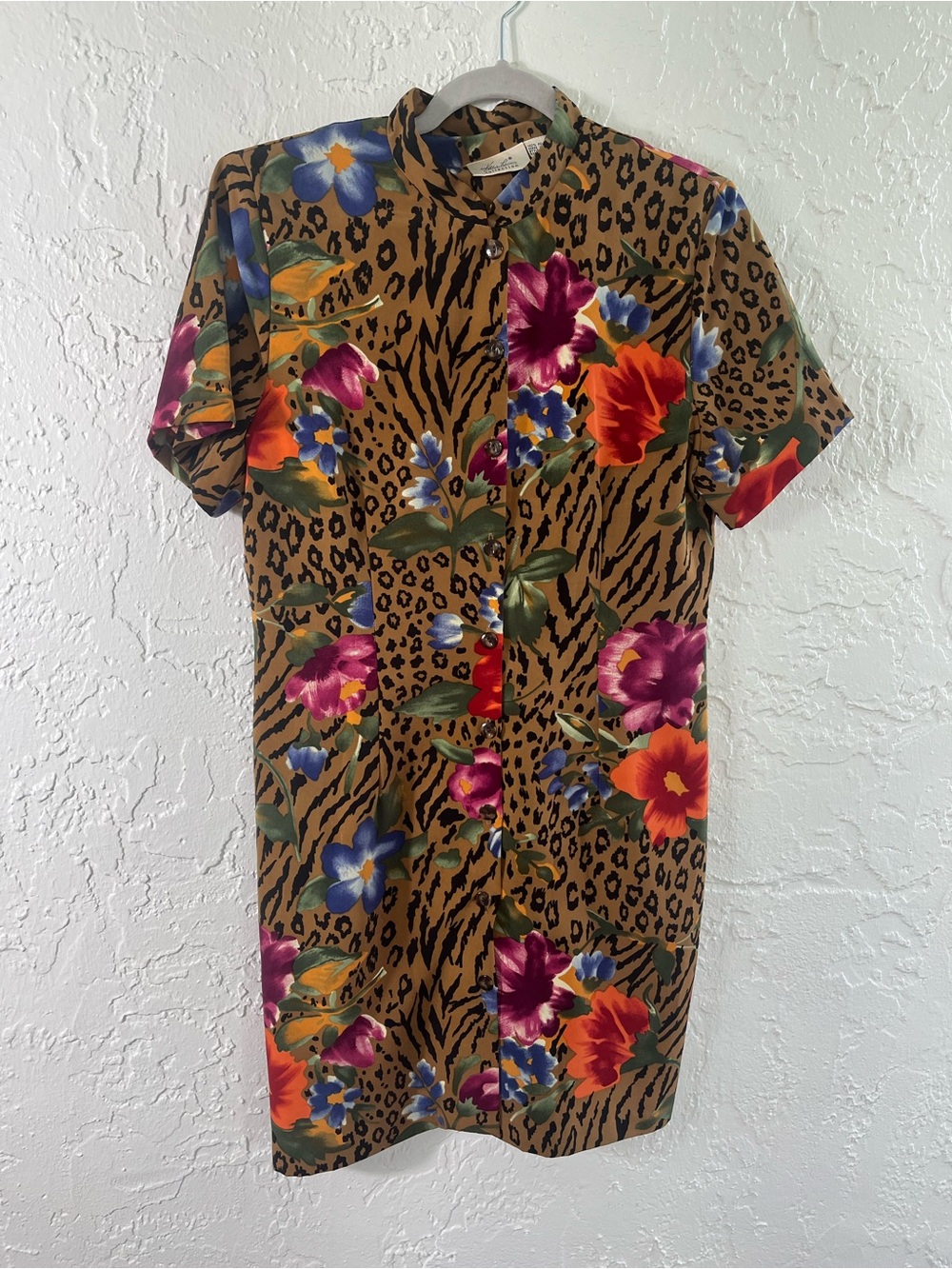 Kathy Lee Collection Jungle Floral Animal Print dress Size 10‎